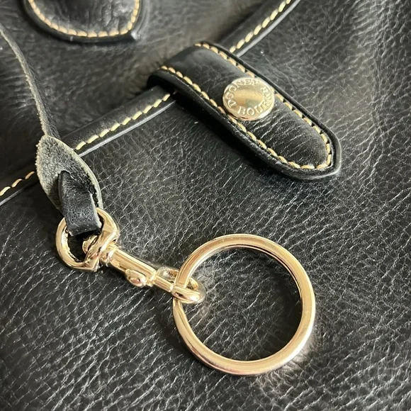 Dooney & Bourke Medium Black Florentine Vacchetta Leather East/West Satchel - Picture 15 of 16